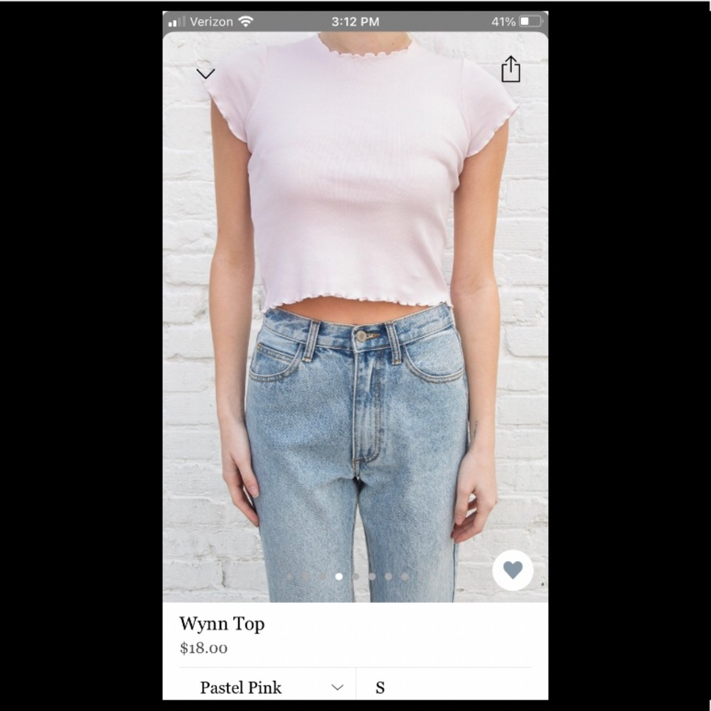 Brandy Melville pink wynn top
